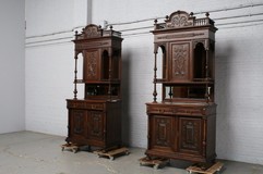 Antique renaissance style pair buffets