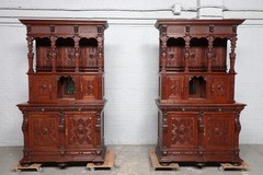 Pair antique renaissance buffets