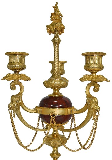 Antique paired candelabra