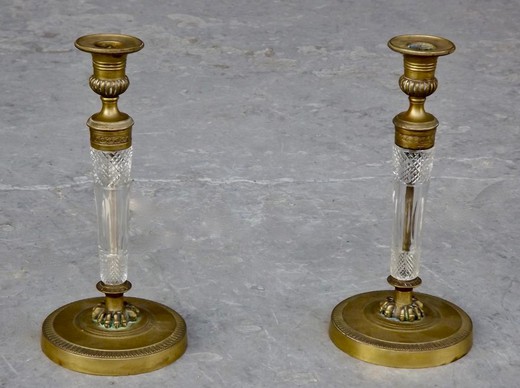 Antique double candlesticks