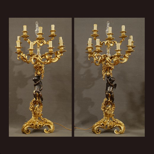 Antique pair chandelier