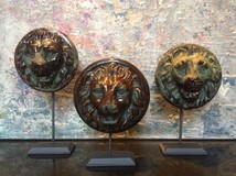 Antique terracotta lions heads Antique terracotta lions heads