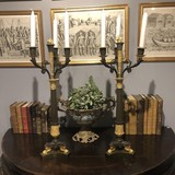 antique twin candelabra