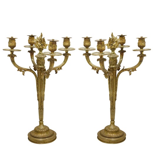 Antique twin candelabra