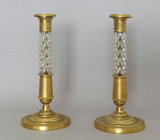 Antique double candlesticks