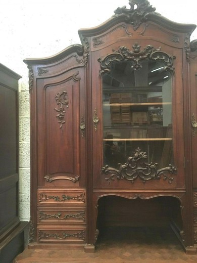 Paired antique cupboards