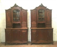 Paired antique cupboards