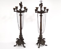 Antique twin candelabra