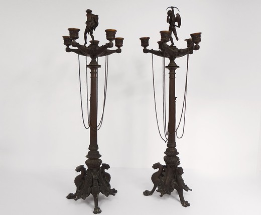 Antique twin candelabra