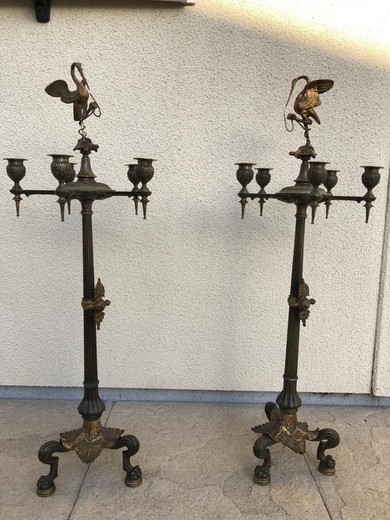 Antique twin candelabra