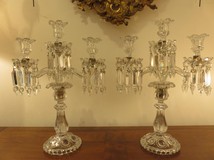 Antique double candlesticks