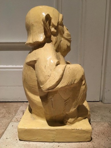 Antique sculpture of a monkey