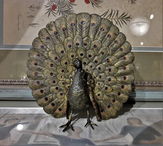 Antique sculpture "Peacock"