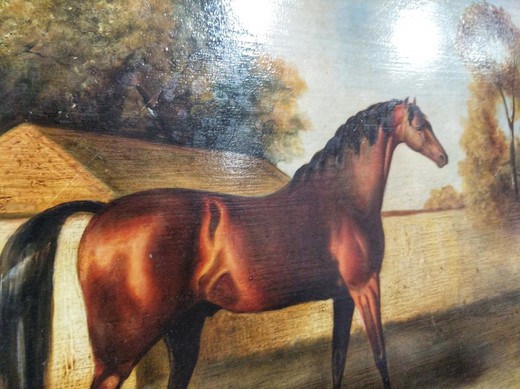 Антикварные картины «Скаковые лошади»