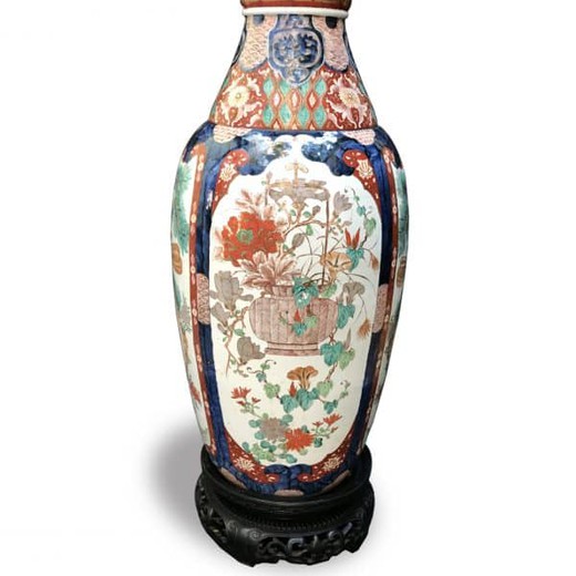 Antique pair Imari vases