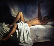 Antique painting "Nude"