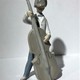 Антикварная скульптура «Мальчик с контрабасом»