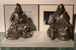 Antique sculptural composition "Ebisu and Daikoku"