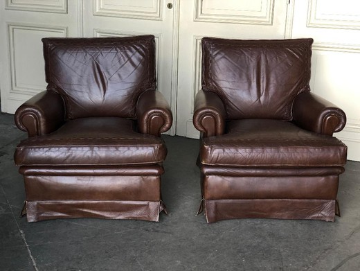 Pair antique armchairs