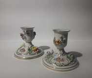 Antique pair candle holders