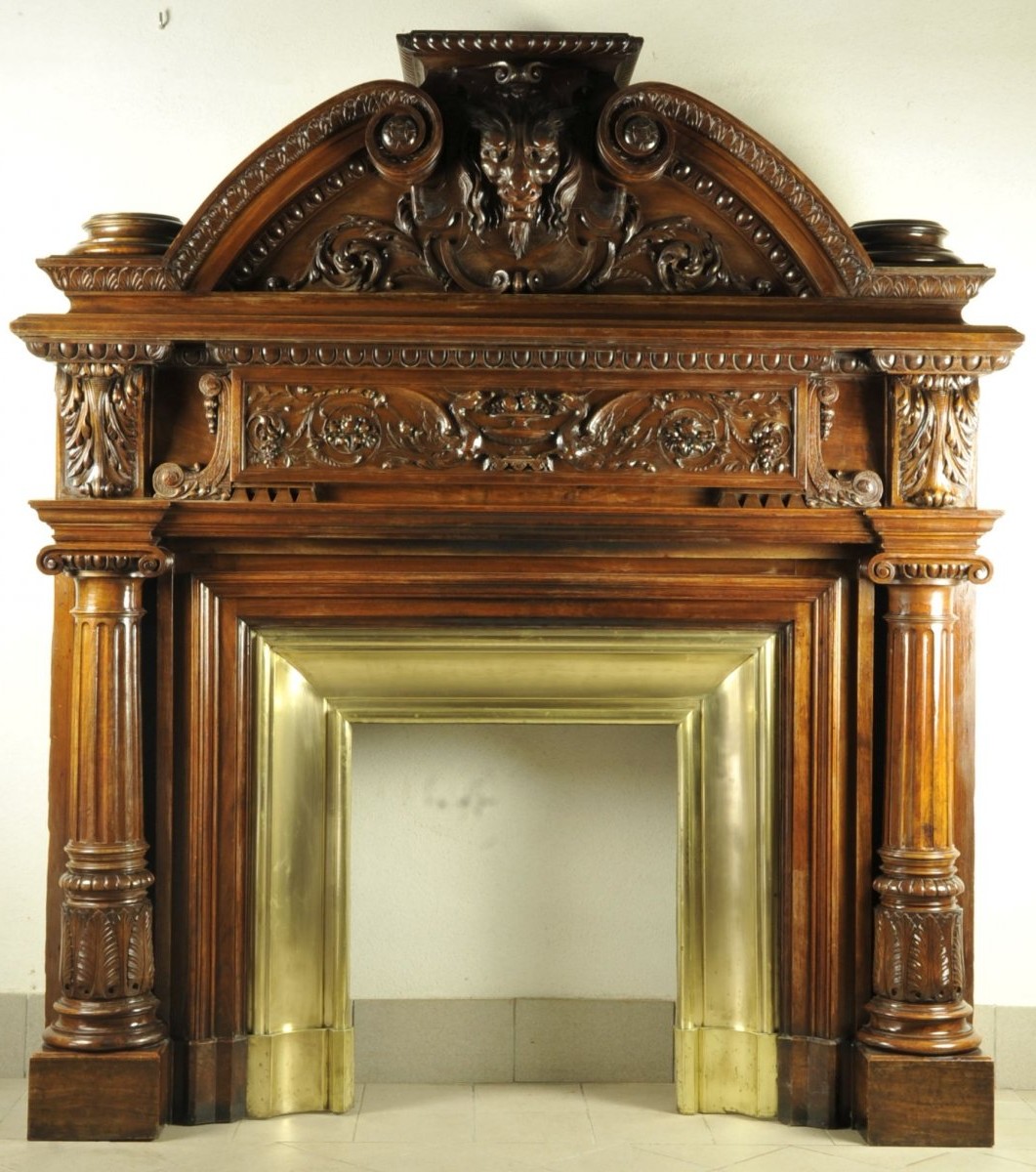 Antique fireplace portal