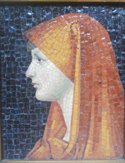 Antique mosaic portrait of "Fabiola"