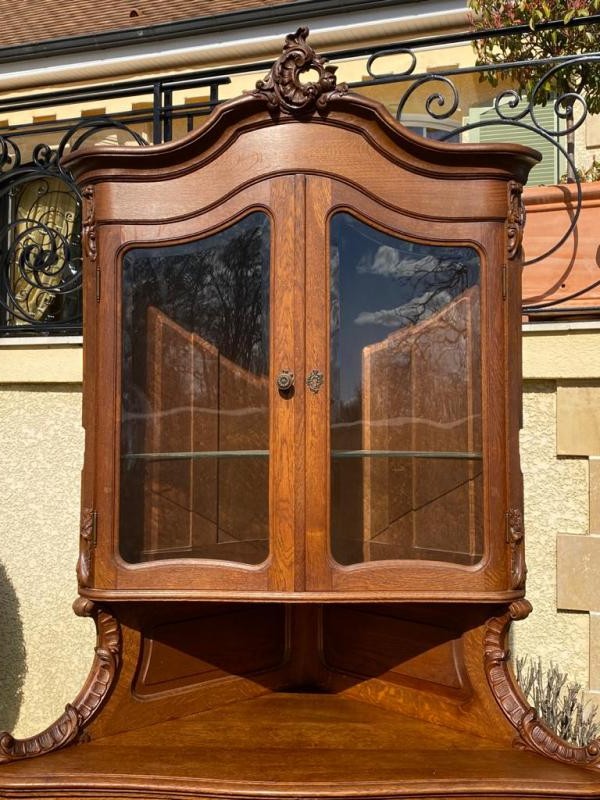 A rare antique corner buffet
