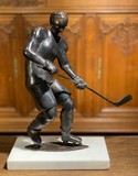 Hockey player sculpture