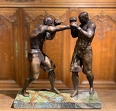 Antique sculpture prize fighters