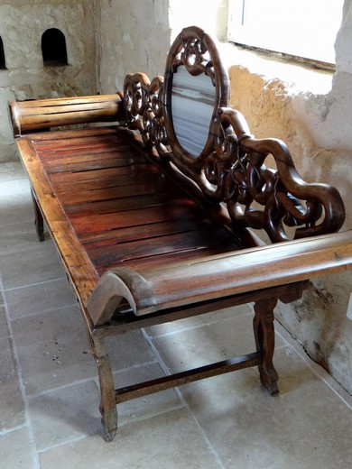 Antique rekamier in oriental style. It is made of wood. France, the XVIII century.