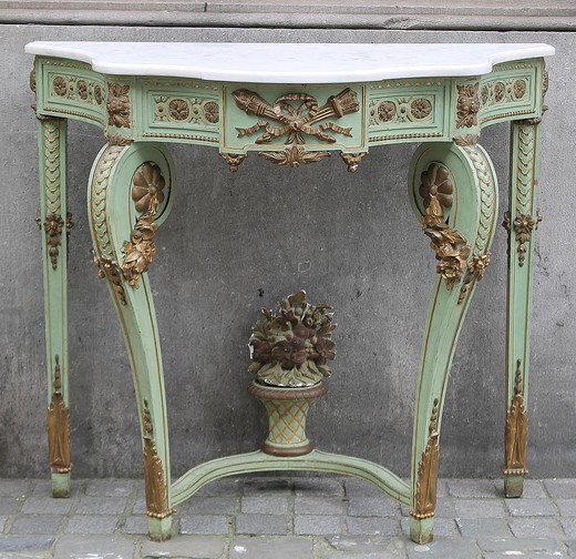 антикварная мебель в стиле наполеона III из дерева с бронзой и мрамором купить в Москве