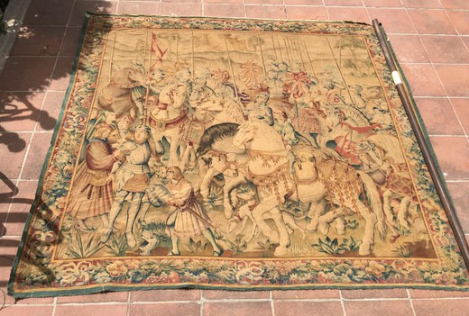 An antique tapestry. Wool. France, XIX century.