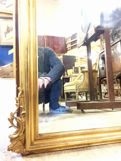 золоченое зеркало, купить зеркало в стиле людовика XV, купить старинное зеркало, зеркало в стиле людовика XV, зеркало в позолоченной арме, антикварное зеркало в золоченой раме, купить антикварное зеркало, зеркало в стиле людовика XV