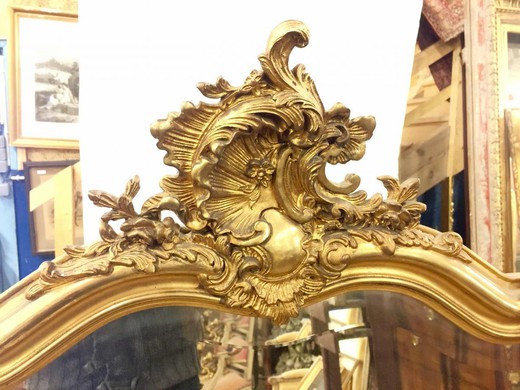 антиквариат, мебель антикварная, мебель старинная, старинные зеркало 19 века, зеркала XIX века купить, купить антикварное зеркало, зеркало в стиле рококо, зеркало в стиле людовика XV