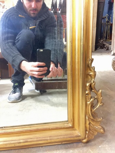 позолоченное зеркало, купить зеркало в позолоченной арме, купить старинное зеркало в золоченой раме, купить старинное зеркало, старинное зеркало, купить антикварное зеркало, зеркала на заказ в стиле людовика XV
