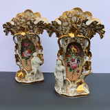 Paired antique vases