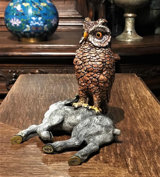 Antiquarian inkwell "Owl"