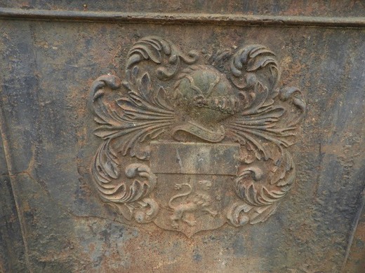 Antique fireplace plate