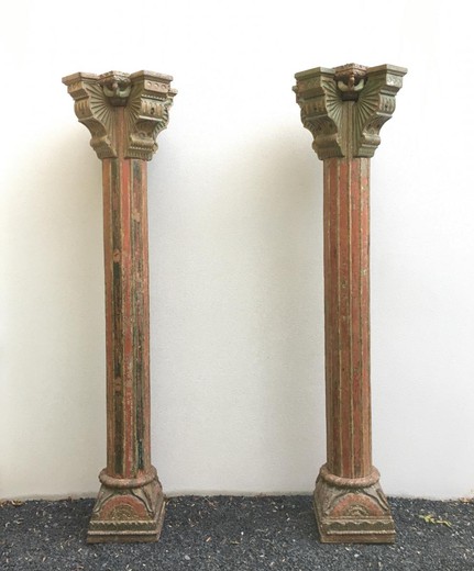 Антикварные парные колонны