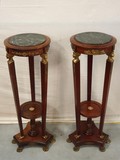 Antique paired pedestals