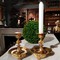Antique pair Empire style candleholders