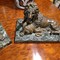 Antique pair sculpture "Fighting with snakes"