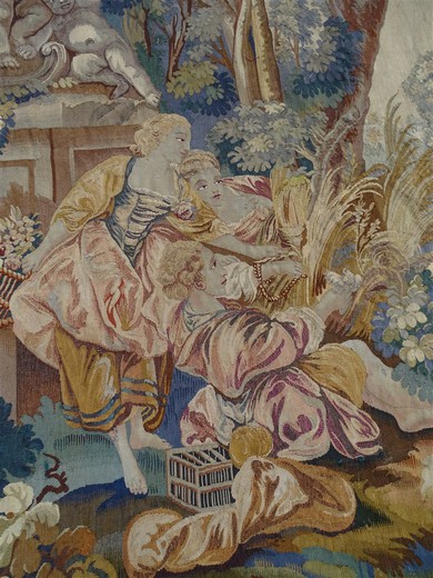 Antique tapestry "Call of the Birds"