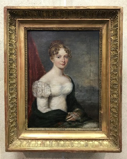 Antique portrait of a young princess