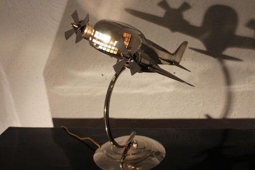 Антикварный самолёт-лампа