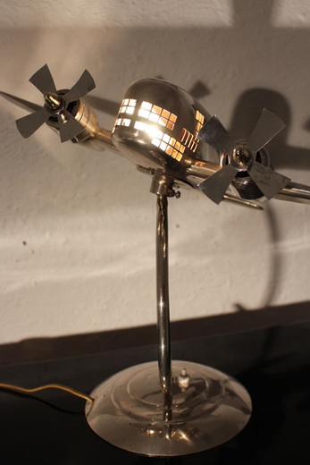 Антикварный самолёт-лампа