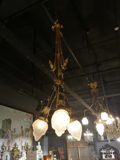The chandelier in the Empire style