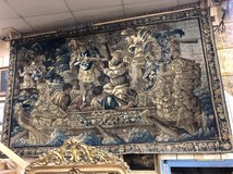 Antique rare Aubusson tapestry of the XVIIth C.