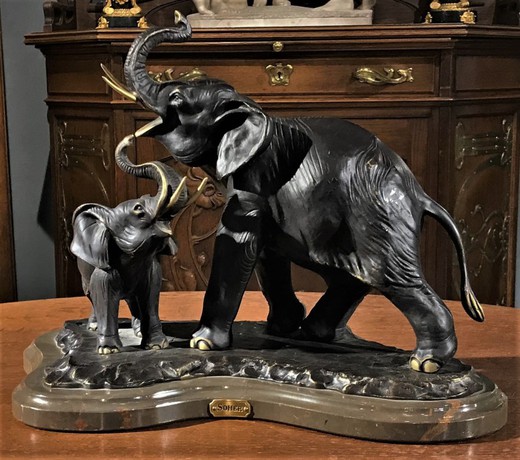 Sculptural composition "Elephants"