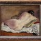 Antique painting "Reclining Nude"